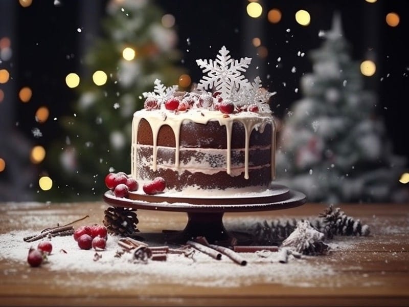 ヴィーガンクリスマスケーキ